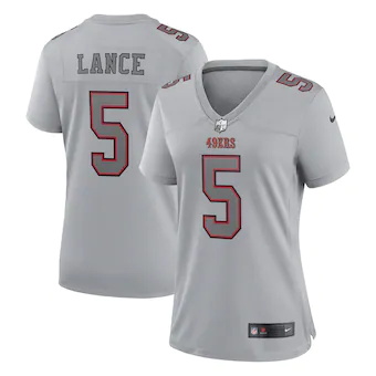 womens nike trey lance gray san francisco 49ers atmosphere 